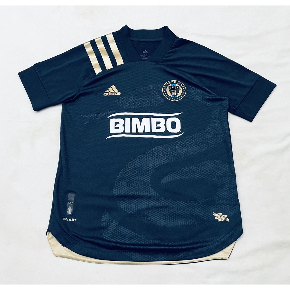 Adidas Philadelphia Union 2019 Home Soccer Jersey Men's Medium Navy Blue Gold